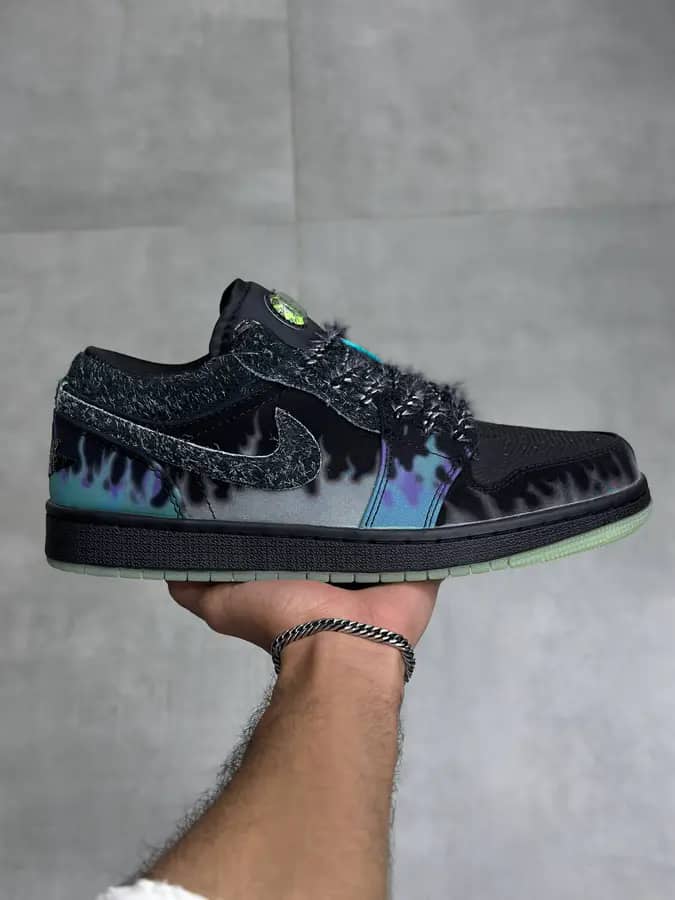 نایک جردن 1 بدون ساق هالووین گربه سیاه Nike Jordan 1 Low Halloween Black Cat