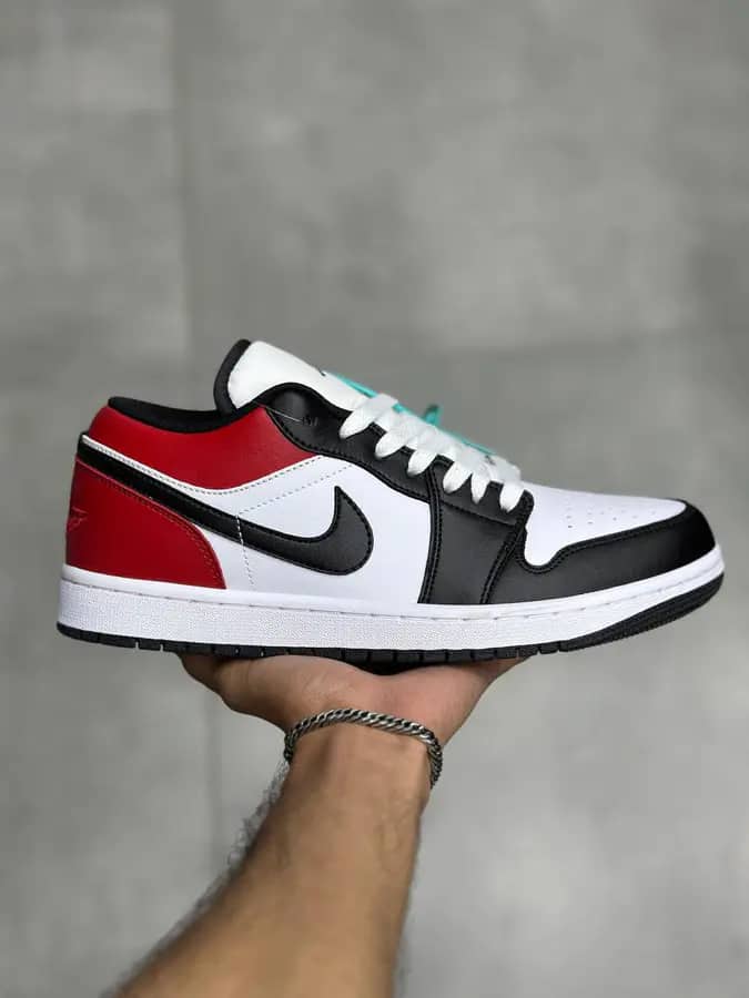 نایک جردن ۱ بدون ساق مشکی قرمز Nike Jordan 1 Low Black Red